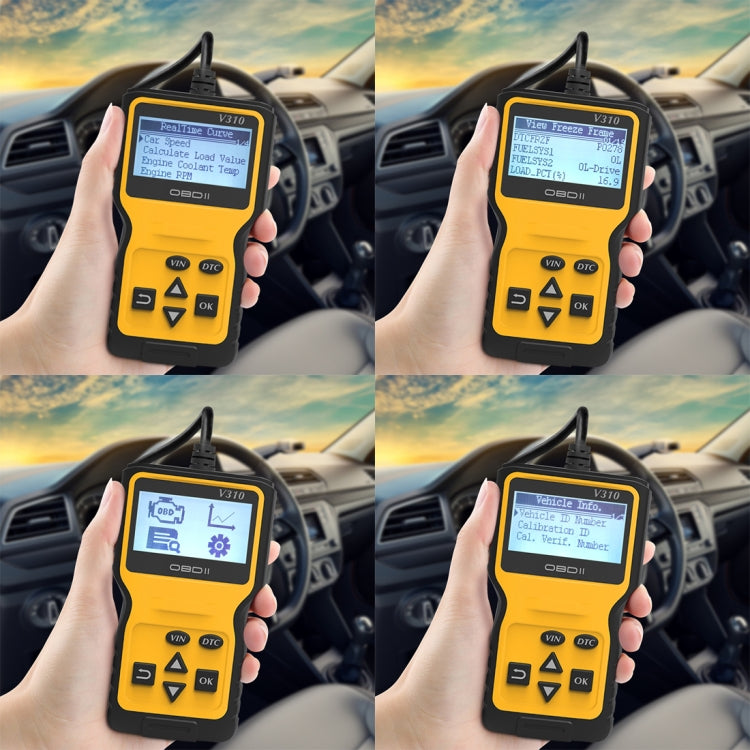 V310 รถมือถือ V1.1 OBD2 เครื่องตรวจจับข้อบกพร่อง OBD2 เครื่องมือวินิจฉัย, V310