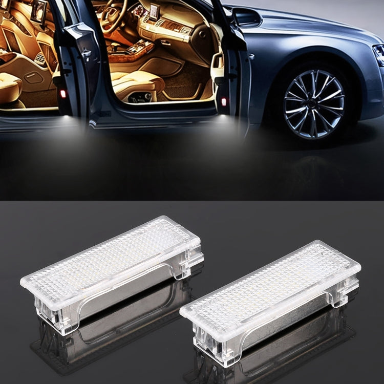 2 ชิ้น LED รถ DC 12V 1.5W 6000K 100LM ประตูไฟ 18LEDs โคมไฟ SMD-3528 สำหรับ BMW E81, For BMW E81