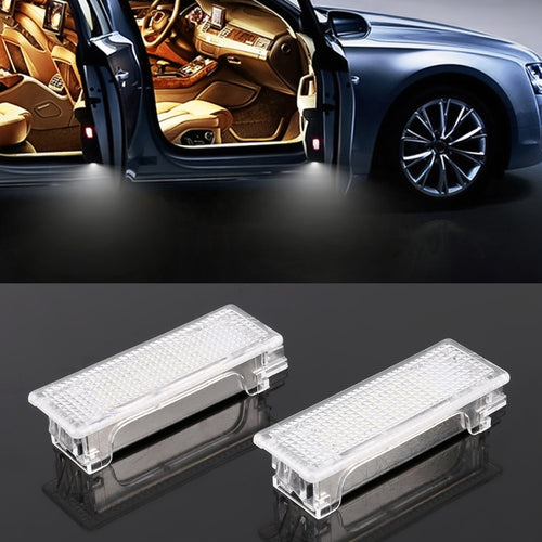 2 ชิ้น LED รถ DC 12V 1.5W 6000K 100LM ประตูไฟ 18LEDs โคมไฟ SMD-3528 สำหรับ BMW E81, For BMW E81
