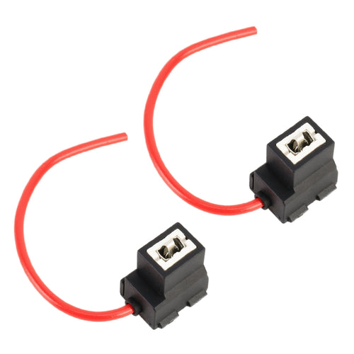 2 PCS รถ H1/H3 ผู้ถือหลอดไฟฐานซ็อกเก็ตหญิงพร้อมสายไฟ, H1 / H3