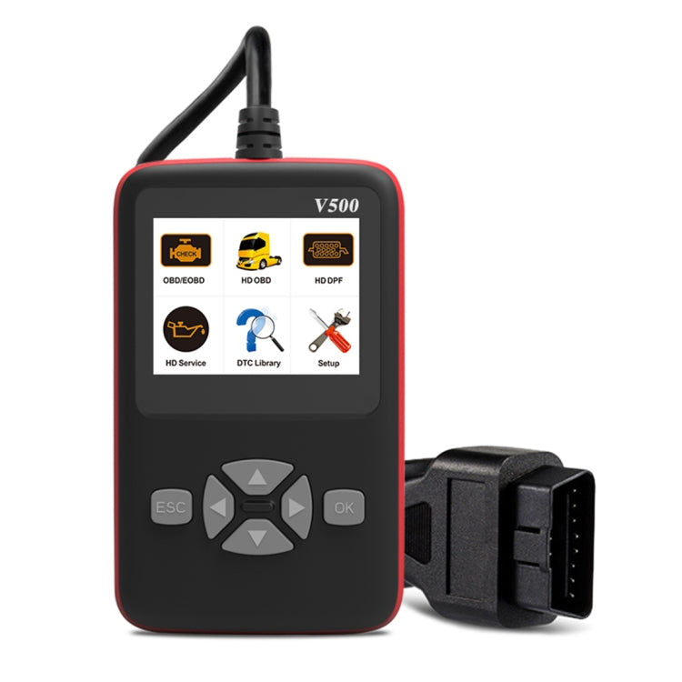 V500 Trunk HD อ่านการ์ดมืออาชีพเครื่องมือสแกนรหัสวินิจฉัย OBDII, V500
