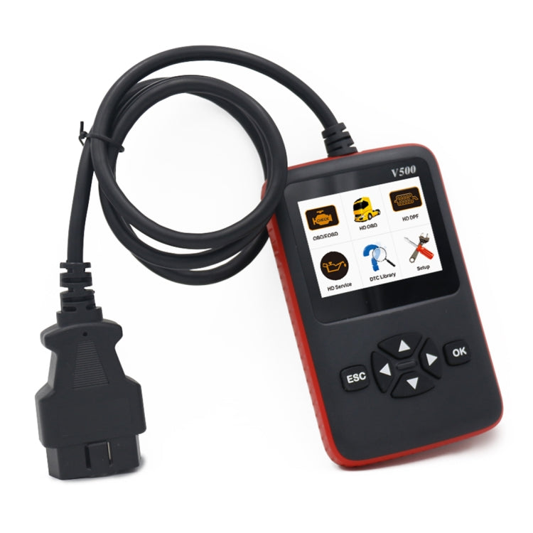 V500 Trunk HD อ่านการ์ดมืออาชีพเครื่องมือสแกนรหัสวินิจฉัย OBDII, V500