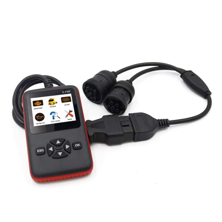 V500 Trunk HD อ่านการ์ดมืออาชีพเครื่องมือสแกนรหัสวินิจฉัย OBDII, V500