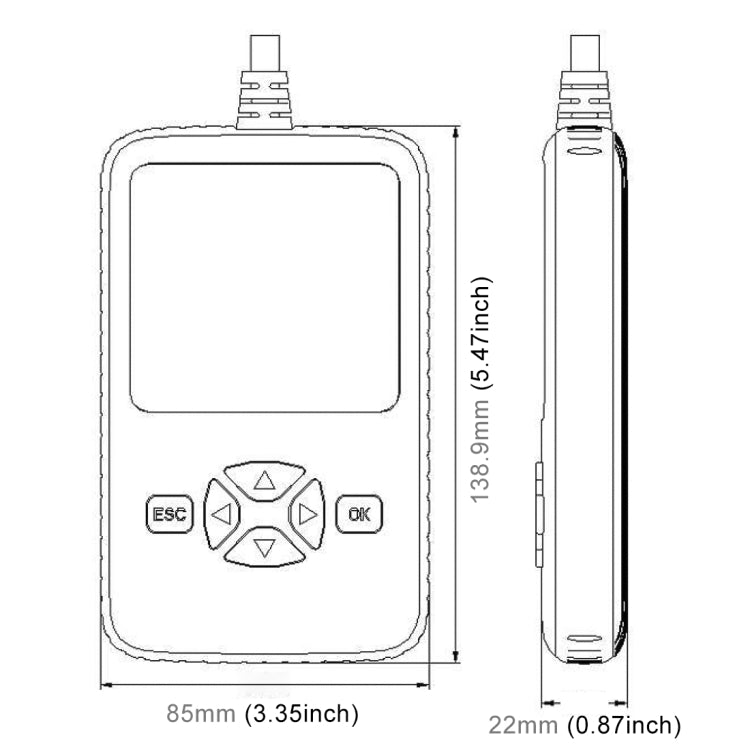 V500 Trunk HD อ่านการ์ดมืออาชีพเครื่องมือสแกนรหัสวินิจฉัย OBDII, V500