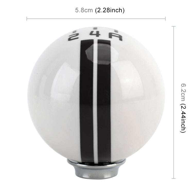 Universal รถ Ball Shape ดัดแปลงเรซิ่น Shifter คู่มือ 5 เกียร์เปลี่ยนเกียร์ KNOB