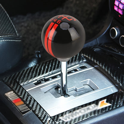 Universal รถ Ball Shape ดัดแปลงเรซิ่น Shifter คู่มือ 6-Speed Right-R Gear SHIFT KNOB