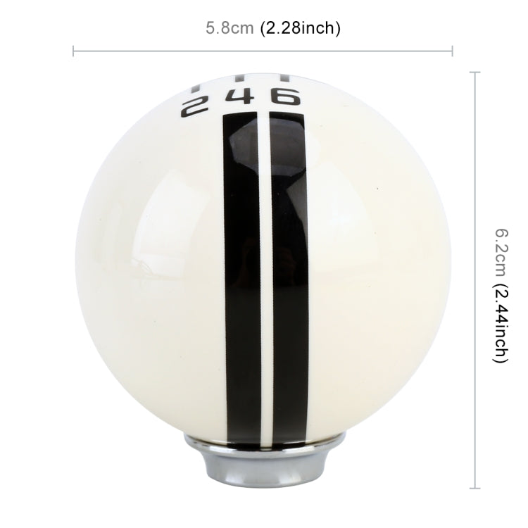 Universal รถ Ball Shape ดัดแปลงเรซิ่น Shifter คู่มือ 6-Speed Right-R Gear SHIFT KNOB