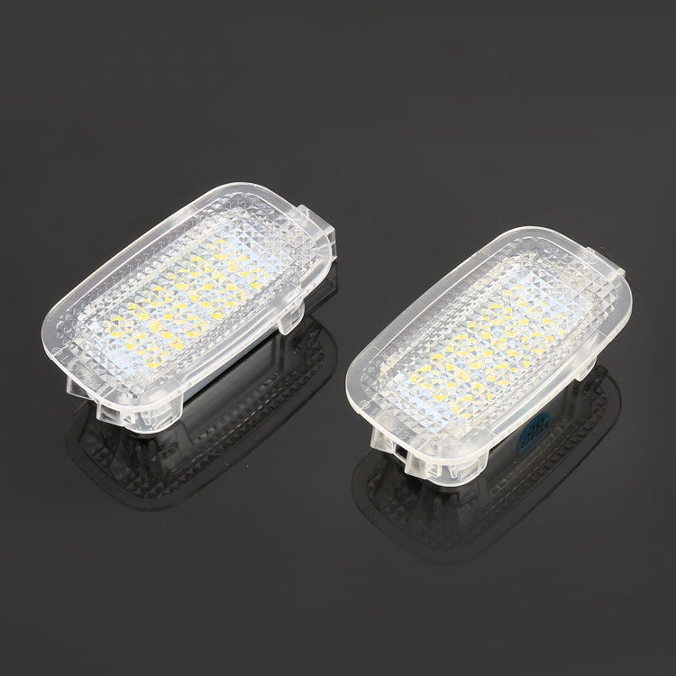 2 ชิ้น LED รถ DC 12 โวลต์ 1.5 วัตต์ 6000K 100LM ประตูไฟโคมไฟ 18LEDs โคมไฟ SMD-3528 สำหรับ Mercedes Benz, For Mercedes Benz