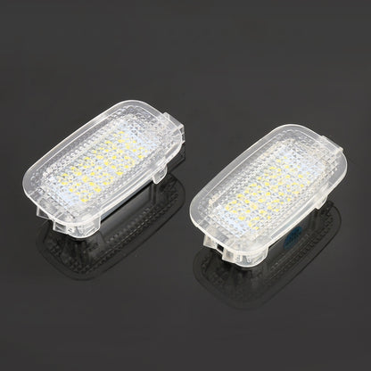 2 ชิ้น LED รถ DC 12 โวลต์ 1.5 วัตต์ 6000K 100LM ประตูไฟโคมไฟ 18LEDs โคมไฟ SMD-3528 สำหรับ Mercedes Benz, For Mercedes Benz