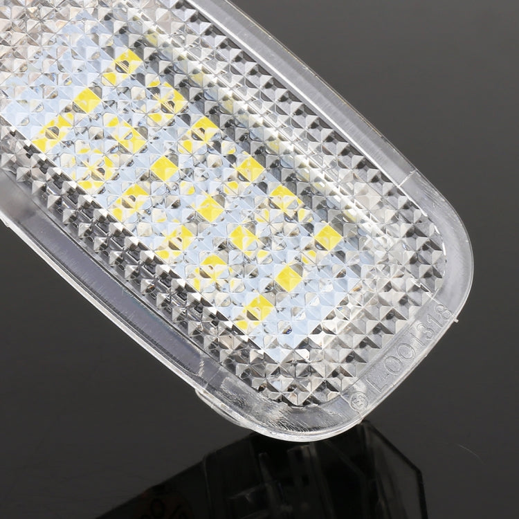 2 ชิ้น LED รถ DC 12 โวลต์ 1.5 วัตต์ 6000K 100LM ประตูไฟโคมไฟ 18LEDs โคมไฟ SMD-3528 สำหรับ Mercedes Benz, For Mercedes Benz