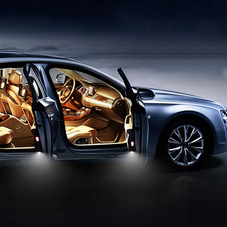 2 ชิ้น LED รถ DC 12 โวลต์ 1.5 วัตต์ 6000K 100LM ประตูไฟโคมไฟ 18LEDs โคมไฟ SMD-3528 สำหรับ Mercedes Benz, For Mercedes Benz