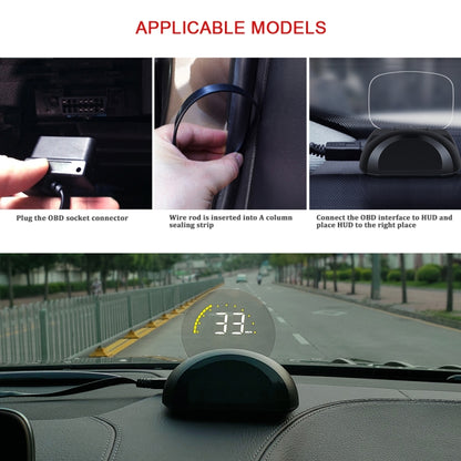 C700 2.6 นิ้ว Universal Car OBD2 HUD ติดตั้ง Head Up Display, C700