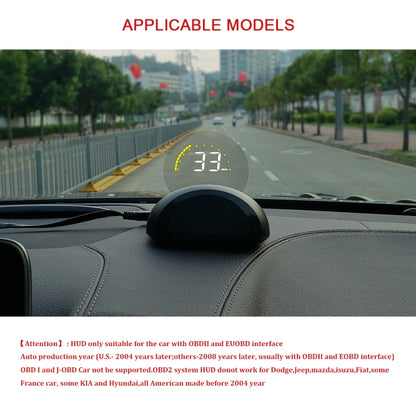 C700 2.6 นิ้ว Universal Car OBD2 HUD ติดตั้ง Head Up Display, C700