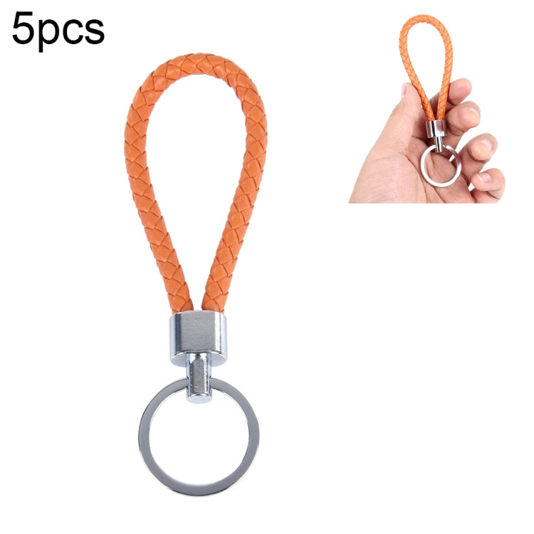 5 ชิ้นที่ใส่กุญแจรถพร้อมแถบหนัง, Car Key Ring Holder(Orange), Car Key Ring Holder(Pink), Car Key Ring Holder(White), Car Key Ring Holder(Yellow)