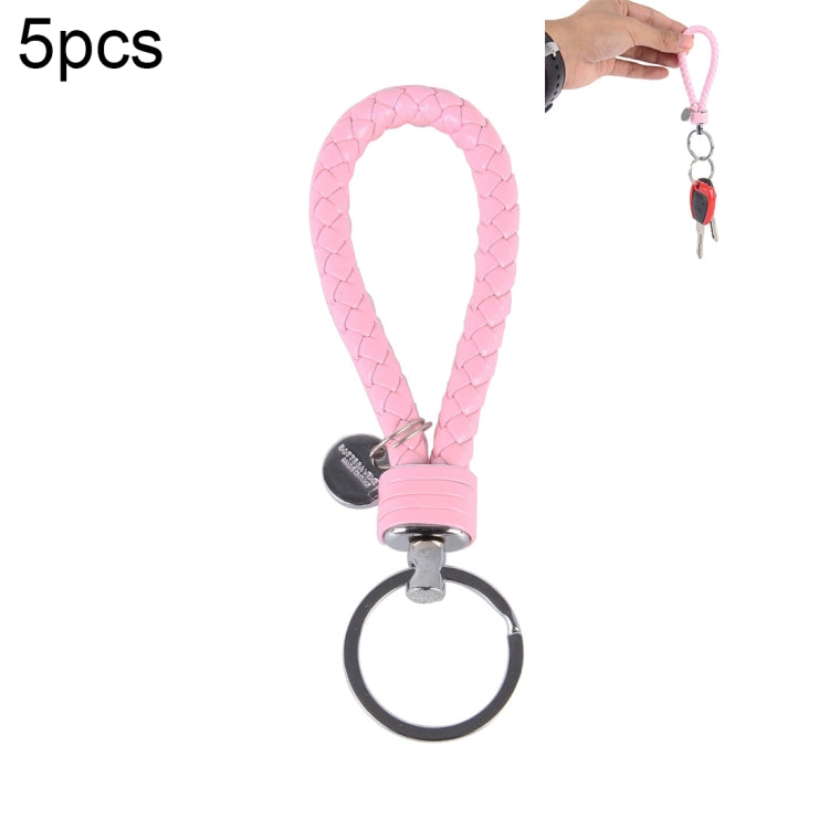 5 ชิ้นที่ใส่กุญแจรถพร้อมแถบหนัง, Car Key Ring Holder(Orange), Car Key Ring Holder(Pink), Car Key Ring Holder(White), Car Key Ring Holder(Yellow)