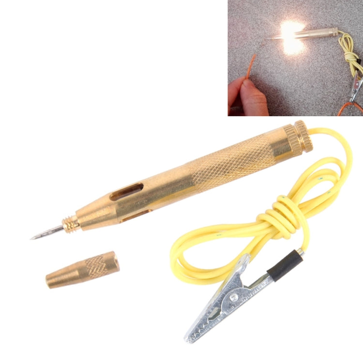 CNJB-85016 เครื่องทดสอบวงจรทองแดงบริสุทธิ์และชุดปากกาตรวจจับแรงดันไฟฟ้าพร้อมคลิปจระเข้ 6-24V ความยาวสายไฟ: 60 ซม., Pure Copper Circuit Tester