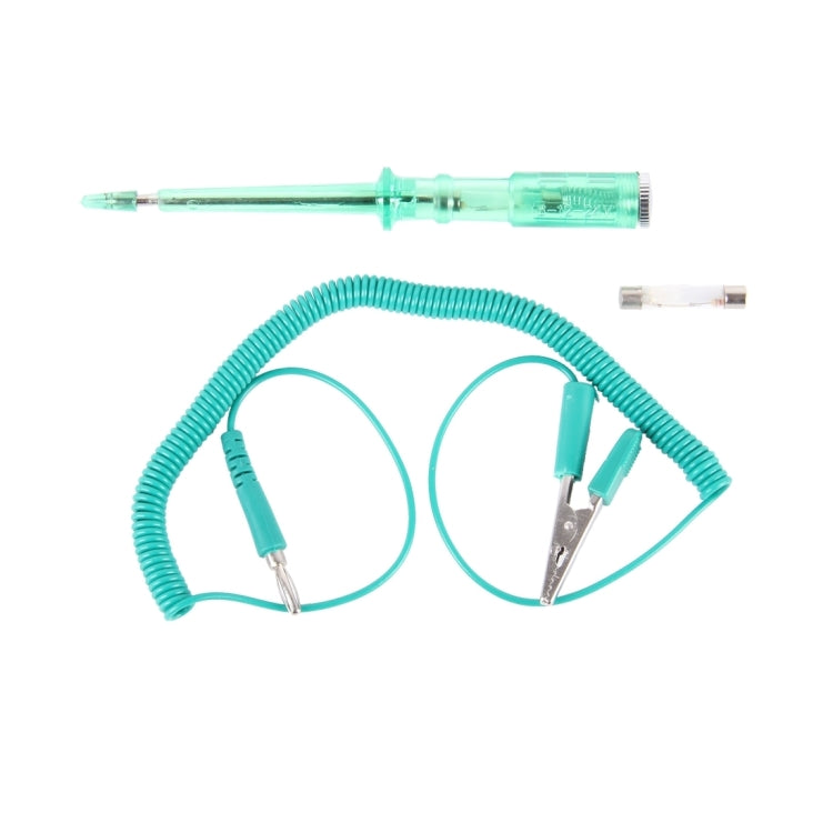 CNJB-85486 เครื่องทดสอบวงจรและเครื่องตรวจจับแรงดันไฟฟ้าชุดปากกาพร้อมคลิปจระเข้และหลอดไฟแบบถอดเปลี่ยนได้ 6-24V ความยาวสายไฟ: 80 ซม., Circuit Tester