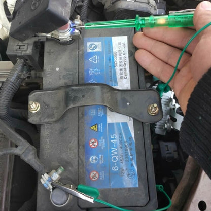CNJB-85486 เครื่องทดสอบวงจรและเครื่องตรวจจับแรงดันไฟฟ้าชุดปากกาพร้อมคลิปจระเข้และหลอดไฟแบบถอดเปลี่ยนได้ 6-24V ความยาวสายไฟ: 80 ซม., Circuit Tester