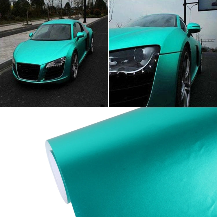 1.52m × 0.5m ICE BLUE METALLIC Matte Icy ICE รถ Decal Wrap ห่ออัตโนมัติสติกเกอร์รถยนต์รถจักรยานยนต์แผ่นไวนิล Air Bubble ฟรี, 1.5m * 0.5m