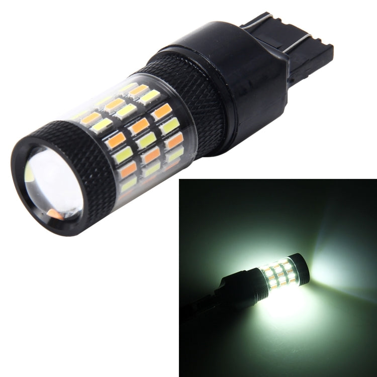 7443 5W 350LM 60LEDs DC 12V 6000K SMD-4014 รถยนต์ไฟเบรกอัตโนมัติไฟเลี้ยว (แสงสีขาว + แสงสีเหลือง), 7443 5W