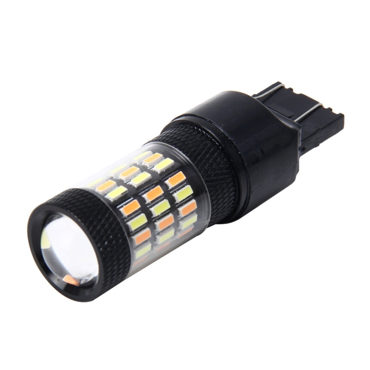 7443 5W 350LM 60LEDs DC 12V 6000K SMD-4014 รถยนต์ไฟเบรกอัตโนมัติไฟเลี้ยว (แสงสีขาว + แสงสีเหลือง), 7443 5W