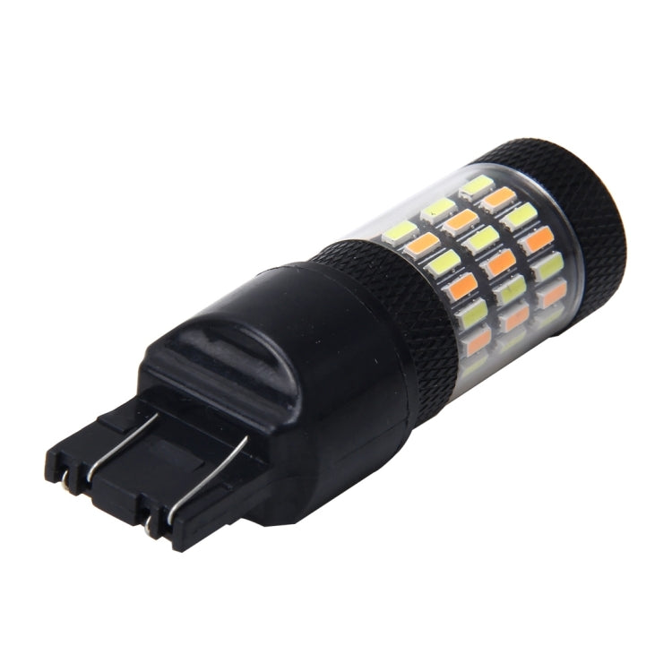 7443 5W 350LM 60LEDs DC 12V 6000K SMD-4014 รถยนต์ไฟเบรกอัตโนมัติไฟเลี้ยว (แสงสีขาว + แสงสีเหลือง), 7443 5W