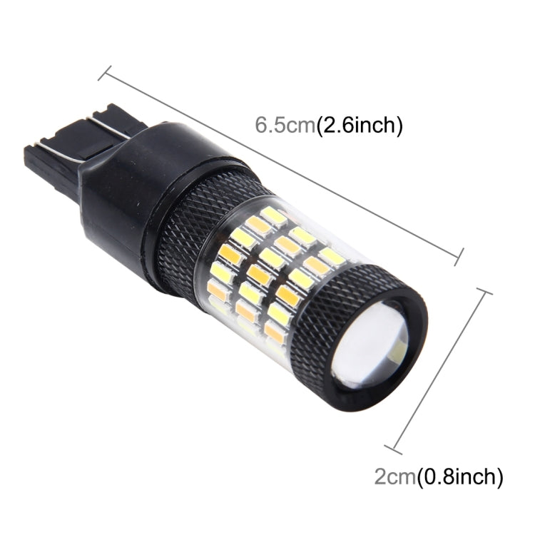 7443 5W 350LM 60LEDs DC 12V 6000K SMD-4014 รถยนต์ไฟเบรกอัตโนมัติไฟเลี้ยว (แสงสีขาว + แสงสีเหลือง), 7443 5W