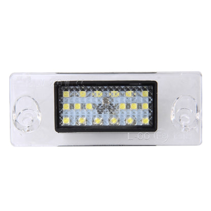 ไฟป้ายทะเบียน PCS 2 ชิ้นพร้อมหลอดไฟ SMD-3528 18 ดวงสำหรับ Audi， 2W 120LM, DC12V (แสงสีขาว), For Audi  with 18 SMD-3528 Lamps