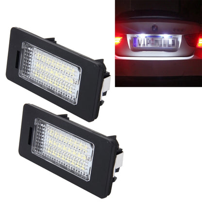 2 ชิ้น 2 วัตต์ 120 LM ไฟป้ายทะเบียนรถพร้อม 24 หลอดไฟ SMD-3528 สำหรับ Audi, Volkswagen, DC 12V, For Audi,Volkswagen