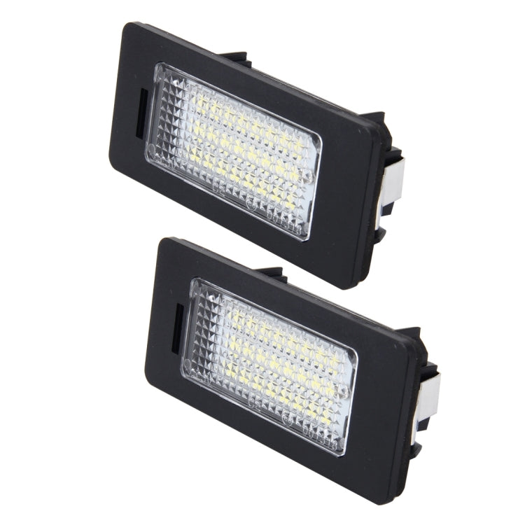 2 ชิ้น 2 วัตต์ 120 LM ไฟป้ายทะเบียนรถพร้อม 24 หลอดไฟ SMD-3528 สำหรับ Audi, Volkswagen, DC 12V, For Audi,Volkswagen