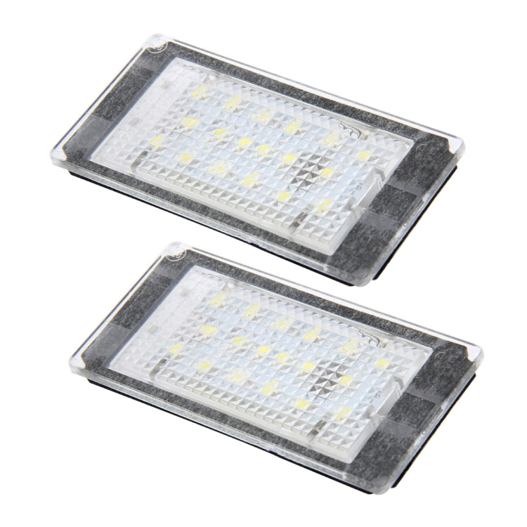 ไฟส่องป้ายทะเบียน PCS 2 ดวงพร้อมหลอดไฟ 18 SMD-3528 สำหรับ BMW E46 2D M3 1998-2003,2W 120LM,6000K, DC12V (แสงสีขาว), For BMW E46