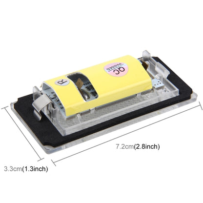 ไฟส่องป้ายทะเบียน PCS 2 ดวงพร้อมหลอดไฟ 18 SMD-3528 สำหรับ BMW E46 2D M3 1998-2003,2W 120LM,6000K, DC12V (แสงสีขาว), For BMW E46