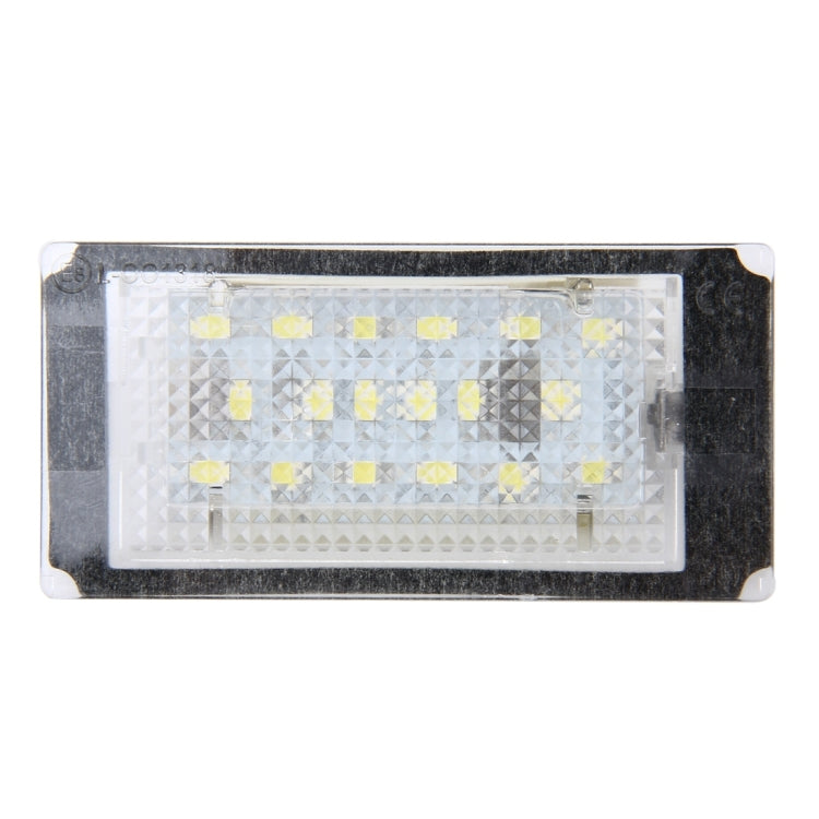 ไฟส่องป้ายทะเบียน PCS 2 ดวงพร้อมหลอดไฟ 18 SMD-3528 สำหรับ BMW E46 2D M3 1998-2003,2W 120LM,6000K, DC12V (แสงสีขาว), For BMW E46