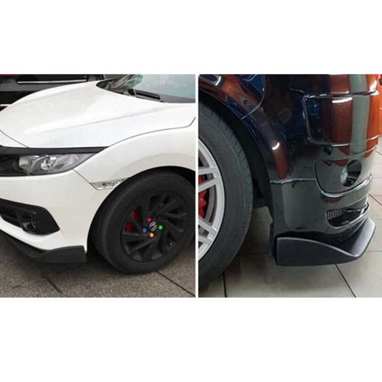 2 ชิ้นยูนิเวอร์แซ Fit รถกันชนหน้าสปอยเลอร์ลิป S Plitter D Iffuser SUV ABS ด้านหน้าพลั่ว, ความยาว: 57 ซม, Length: 57cm