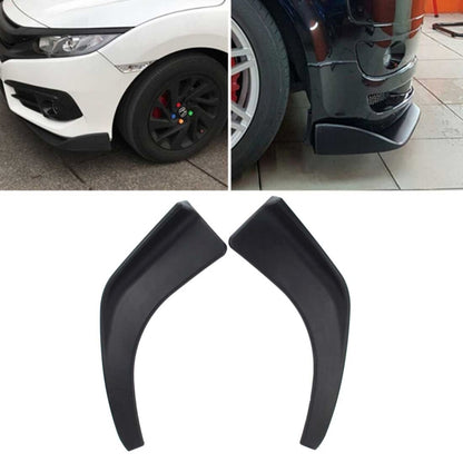 2 PCS Universal Fit รถกันชนหน้าสปอยเลอร์ Lip Splitter ดิฟฟิวเซอร์ SUV ABS ด้านหน้าพลั่ว, ความยาว: 74 ซม, Length: 74cm