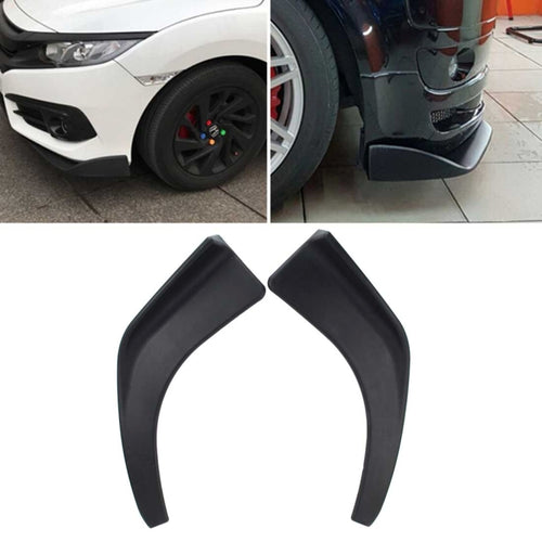 2 PCS Universal Fit รถกันชนหน้าสปอยเลอร์ Lip Splitter ดิฟฟิวเซอร์ SUV ABS ด้านหน้าพลั่ว, ความยาว: 74 ซม, Length: 74cm