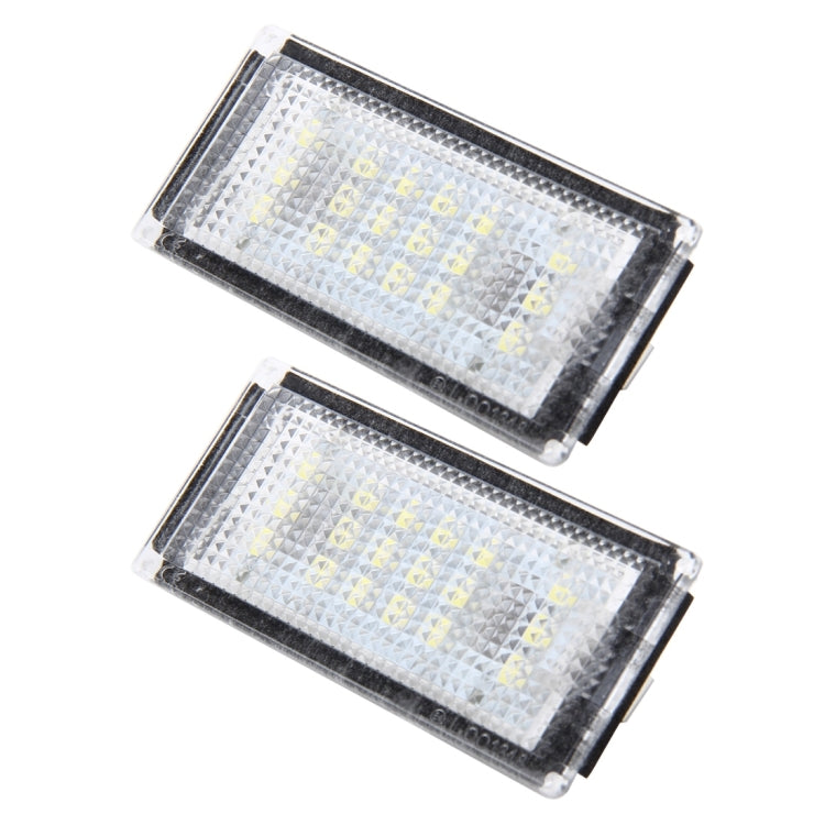 ไฟส่องป้ายทะเบียน PCS 2 ดวงพร้อมหลอดไฟ 18 SMD-3528 สำหรับ BMW E46 2D M3,2004-2006,2W 120LM,6000K, DC12V (แสงสีขาว), For BMW E46 2D M3