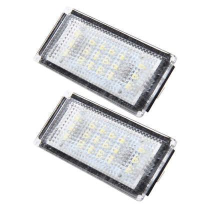 ไฟส่องป้ายทะเบียน PCS 2 ดวงพร้อมหลอดไฟ 18 SMD-3528 สำหรับ BMW E46 2D M3,2004-2006,2W 120LM,6000K, DC12V (แสงสีขาว), For BMW E46 2D M3