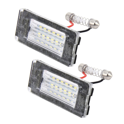ไฟป้ายทะเบียน PCS 2 ดวงพร้อมหลอดไฟ 18 SMD-3528 สำหรับ BMW MINI R56,2W 120LM,6000K, DC12V (แสงสีขาว), For BMW MINI R56