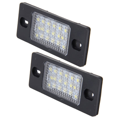 ไฟส่องป้ายทะเบียน PCS 2 ชิ้นพร้อมหลอดไฟ 18 SMD-3528 สำหรับ Volkswagen Touareg 2003-2010 ,Prosche Cayenne 2002-2010,2W 120LM, DC12V (แสงสีขาว), For Volkswagen ,Prosche