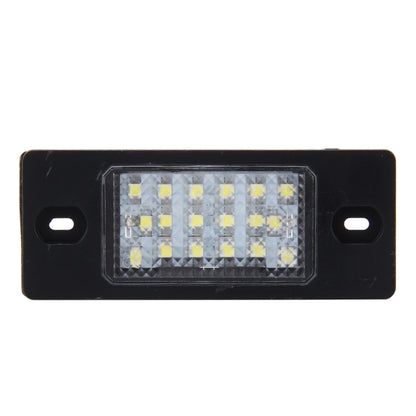 ไฟส่องป้ายทะเบียน PCS 2 ชิ้นพร้อมหลอดไฟ 18 SMD-3528 สำหรับ Volkswagen Touareg 2003-2010 ,Prosche Cayenne 2002-2010,2W 120LM, DC12V (แสงสีขาว), For Volkswagen ,Prosche