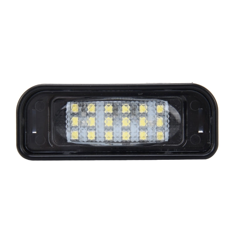 ไฟป้ายทะเบียน PCS 2 ดวงพร้อมหลอดไฟ 18 SMD-3528 พร้อม Canbus สำหรับ Mercedes-Benz W220,2W 120LM, 6000K, DC12V (แสงสีขาว), For Benz W220
