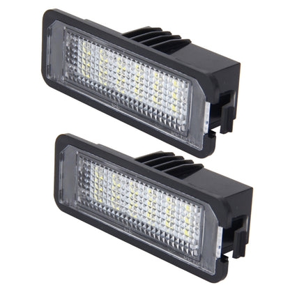 ไฟป้ายทะเบียน PCS 2 ดวงพร้อมหลอดไฟ SMD-3528 18 ดวงสำหรับ Volkswagen, 2W 120LM, 6000K, DC12V (แสงสีขาว), For Volkswagen1