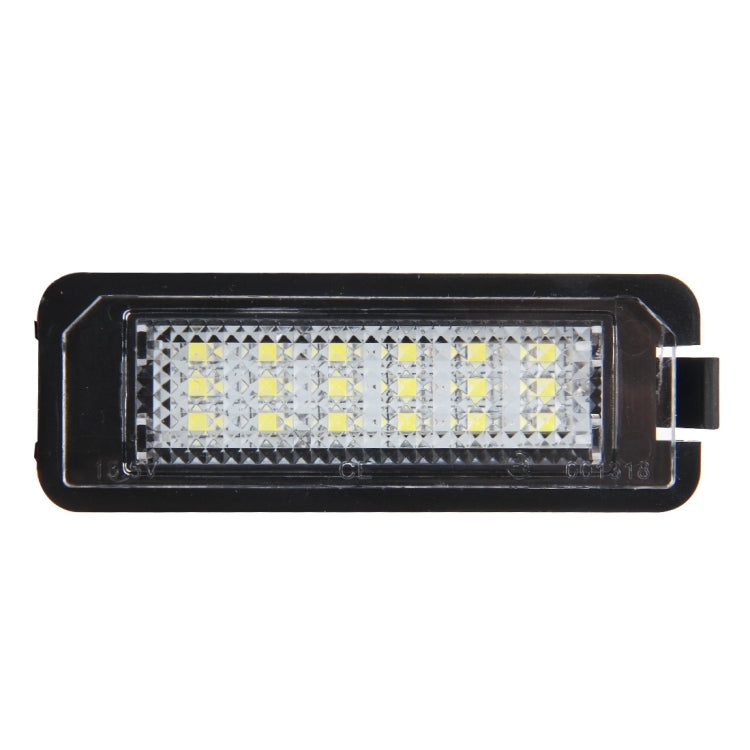 ไฟป้ายทะเบียน PCS 2 ดวงพร้อมหลอดไฟ SMD-3528 18 ดวงสำหรับ Volkswagen, 2W 120LM, 6000K, DC12V (แสงสีขาว), For Volkswagen1