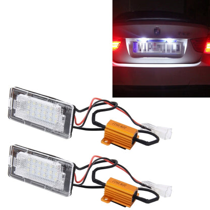 ไฟป้ายทะเบียน PCS 2 ดวงพร้อมหลอดไฟ SMD-3528 18 ดวงสำหรับ Volkswagen, 2W 120LM, 6000K, DC12V (แสงสีขาว), For Volkswagen2