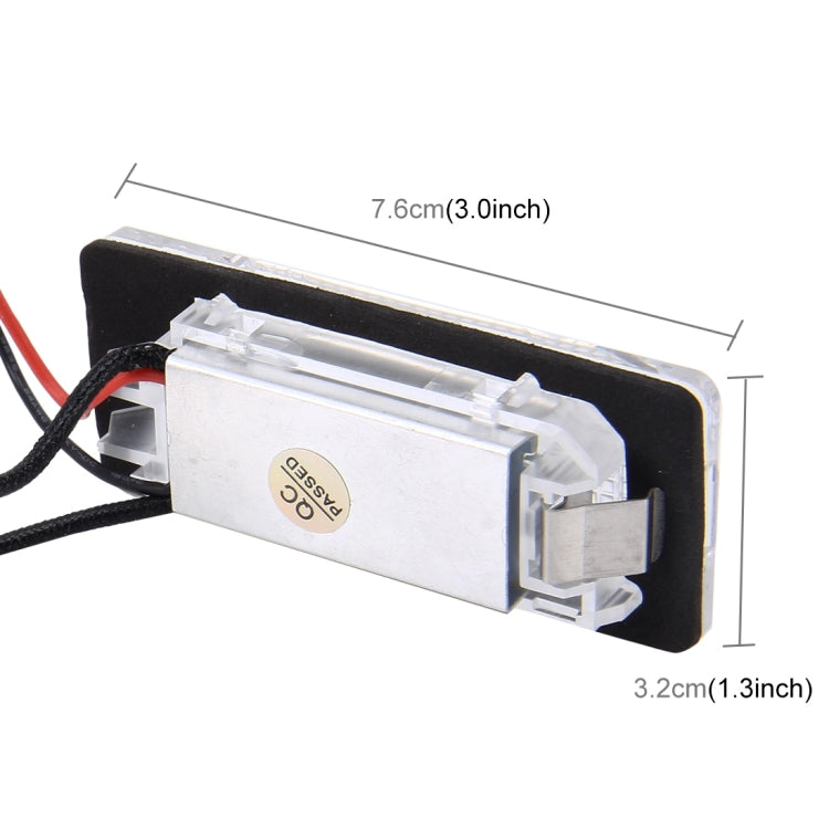 ไฟป้ายทะเบียน PCS 2 ดวงพร้อมหลอดไฟ SMD-3528 18 ดวงสำหรับ Volkswagen, 2W 120LM, 6000K, DC12V (แสงสีขาว), For Volkswagen2