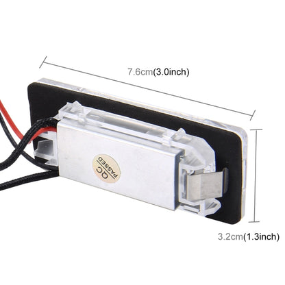 ไฟป้ายทะเบียน PCS 2 ดวงพร้อมหลอดไฟ SMD-3528 18 ดวงสำหรับ Volkswagen, 2W 120LM, 6000K, DC12V (แสงสีขาว), For Volkswagen2
