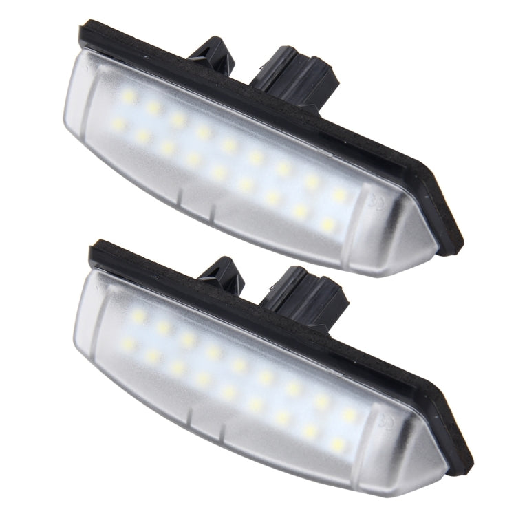 ไฟป้ายทะเบียน PCS 2 ดวงพร้อมหลอดไฟ SMD-3528 18 ดวงสำหรับโตโยต้า, 2W 120LM, 6000K, DC12V (แสงสีขาว), For Toyota2