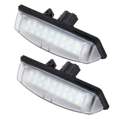 ไฟป้ายทะเบียน PCS 2 ดวงพร้อมหลอดไฟ SMD-3528 18 ดวงสำหรับโตโยต้า, 2W 120LM, 6000K, DC12V (แสงสีขาว), For Toyota2