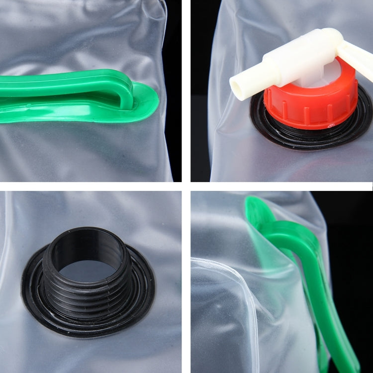 ภาชนะถุงน้ำพับได้ PVC ใสกลางแจ้ง 10 ลิตรพร้อมสวิตช์เปิด/ปิด, 10L with ON/OFF Switch
